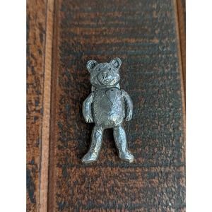 Pewter Teddy Bear Pin 1996